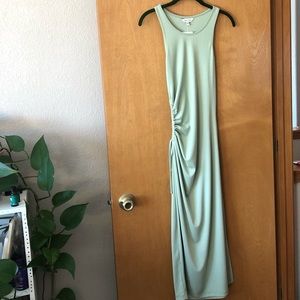 Women’s XL sage green long sexy sleeveless tank dress